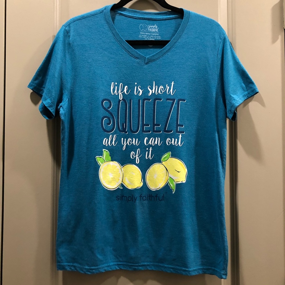 Simply Southern Faithful Life is Short Lemon Shirt